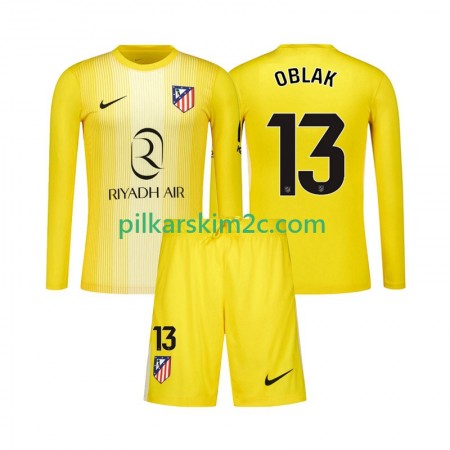 Koszulka Atlético Madryt Jan Oblak 13 Bramkarskie Dziecięca Główna 2025/26 Koszulki Piłkarskie(L/S)